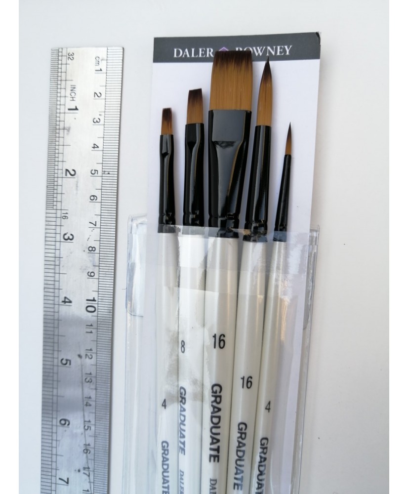 C&R: Set 5 pinceles Sintéticos Mango Largo Graduate – DALER ROWNEY C&R: Set 5 pinceles Sintéticos Mango Largo Graduate – DALER ROWNEY