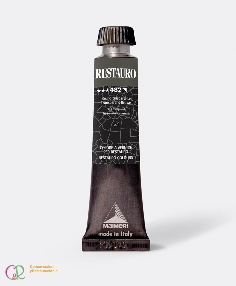 C&R: Restauro 482 - Transparent Brown 20ml Colores al barniz Maimeri