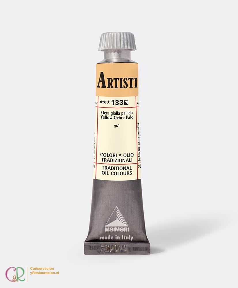 C&R: Óleo 133 - Yellow Ochre Pale 20ml - Artisti Maimeri