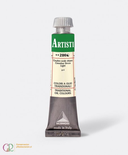 C&R: Óleo 286 - Cinnabar Green Light 20ml- Artisti Maimeri