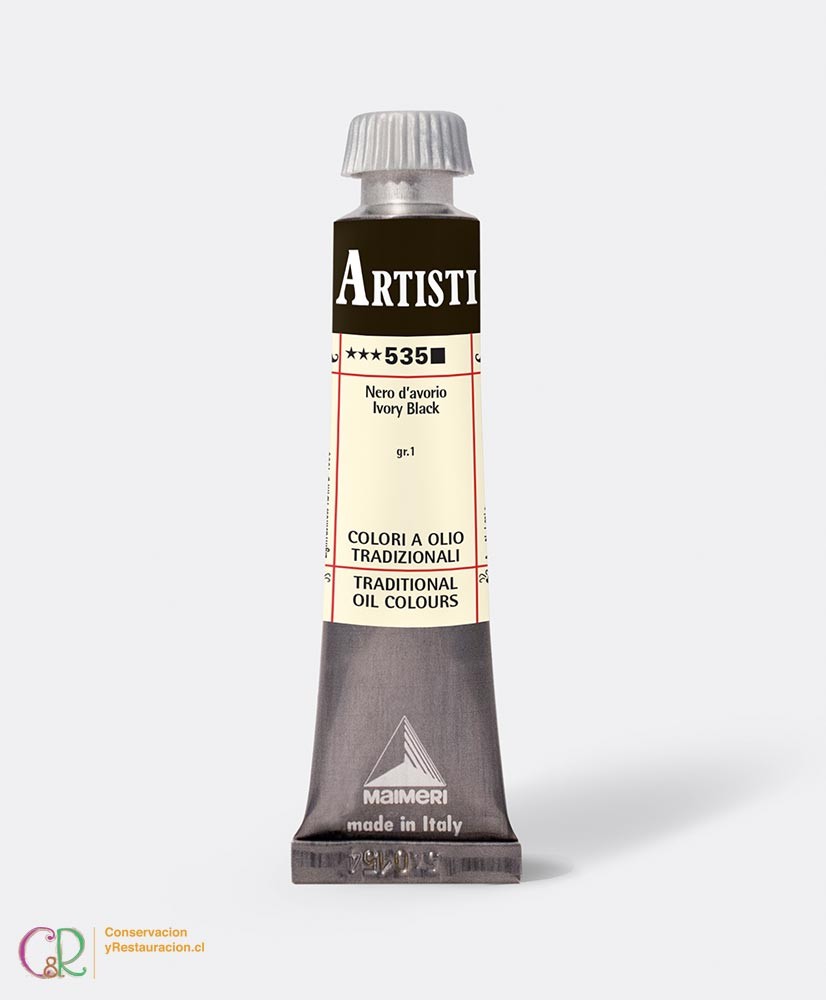 C&R: Óleo 535 - Ivory Black 20ml - Artisti Maimeri C&R: Óleo 535 - Ivory Black 20ml - Artisti Maimeri