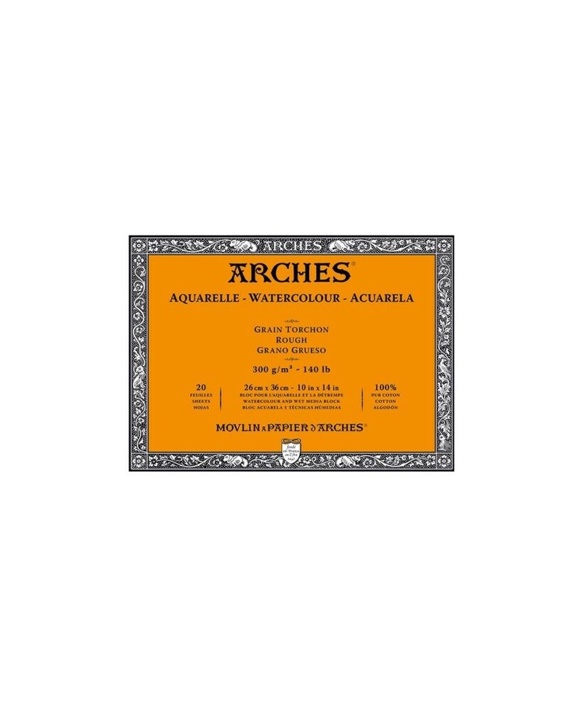 C&R: Block acuarela 26x36cm 300gr Arches Rough C&R: Block acuarela 26x36cm 300gr Arches Rough