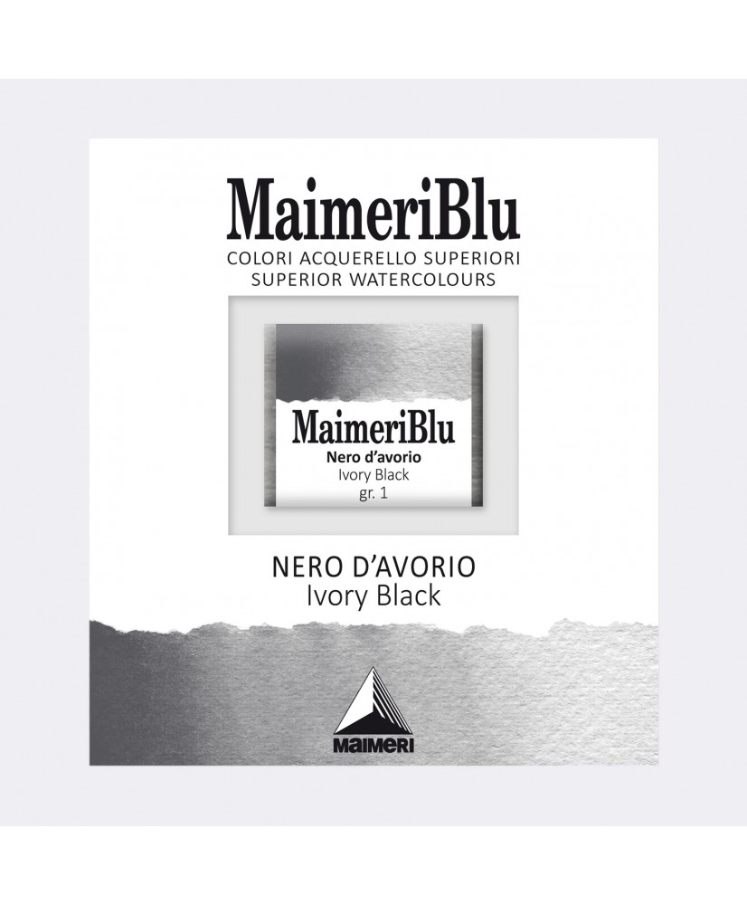C&R: 535 - Ivory Black Acuarela Maimeri Blu 1.5ml C&R: 535 - Ivory Black Acuarela Maimeri Blu 1.5ml