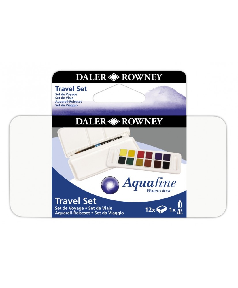 C&R: Set Acuarelas Aquafine Travel Daler - Rowney 12 Colores