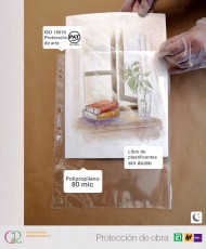 Apto para almacenar obras en soporte papel, fotografía, etc.