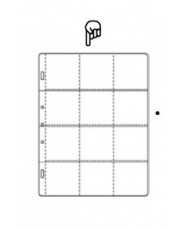 Hoja para álbum de polipropileno de 12 secciones de 70x70mm