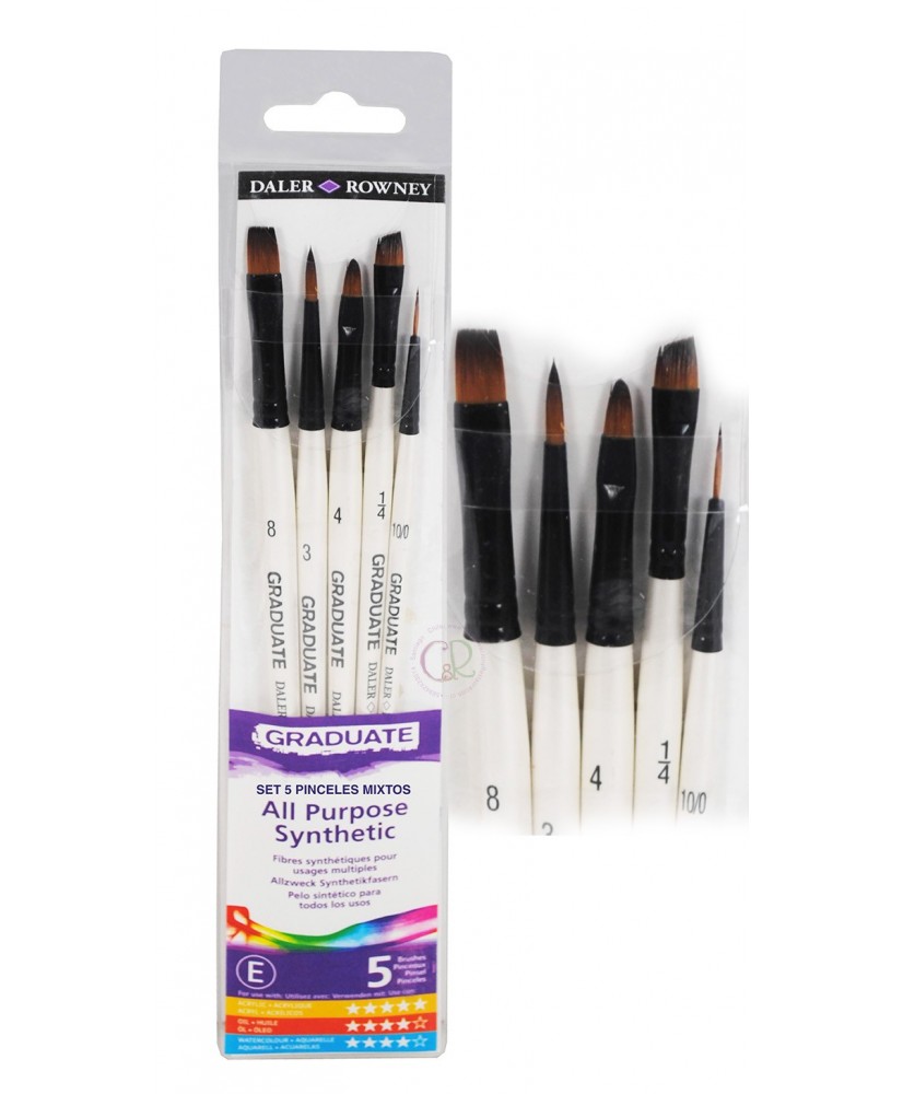 C&R: Set 5 pinceles Clásico Mixto– DALER ROWNEY