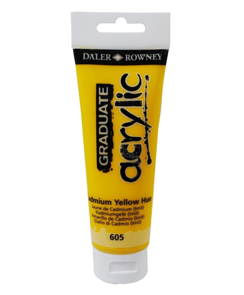 C&R: Acrílico Cadmium Yellow Hue (605) 120ml Graduate Daler-Rowney C&R: Acrílico Cadmium Yellow Hue (605) 120ml Graduate Daler-Rowney