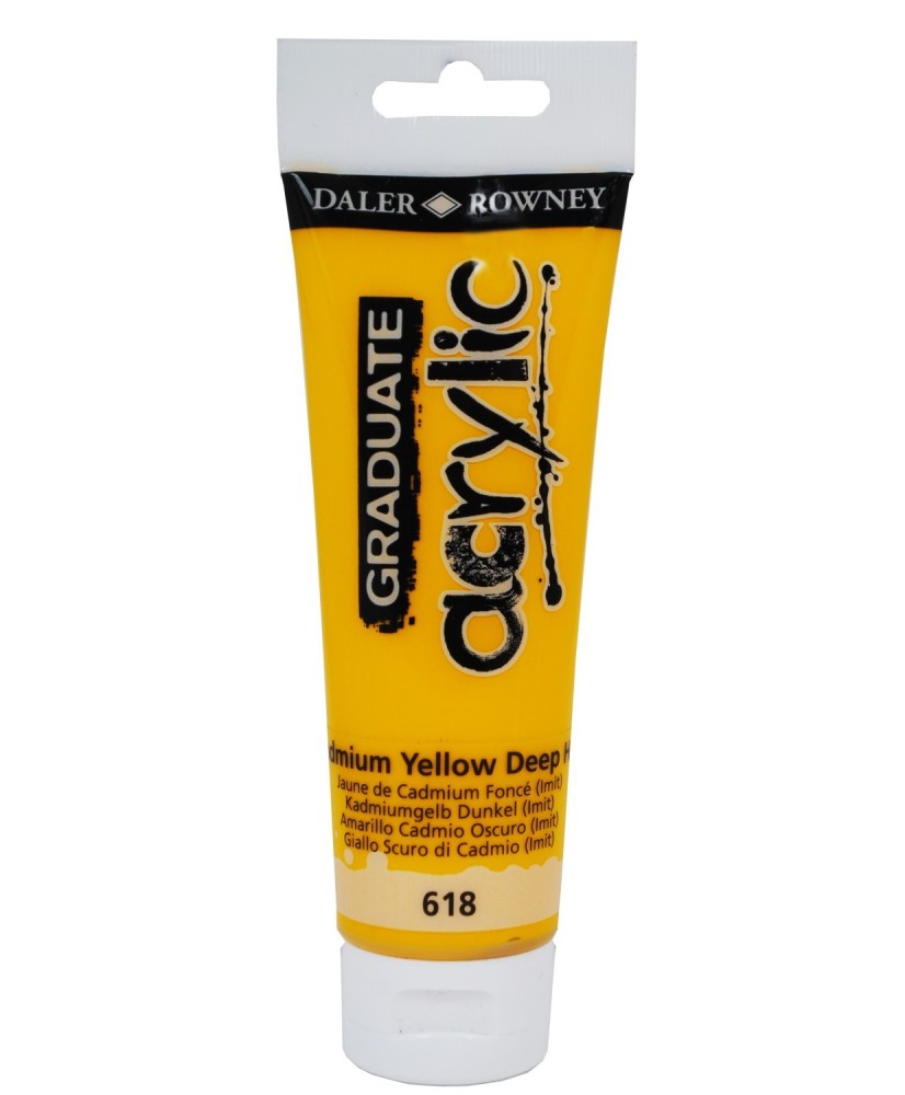 C&R: Acrílico Cadmium Yellow Deep Hue (618) 120ml Graduate Daler-Rowney C&R: Acrílico Cadmium Yellow Deep Hue (618) 120ml Graduate Daler-Rowney