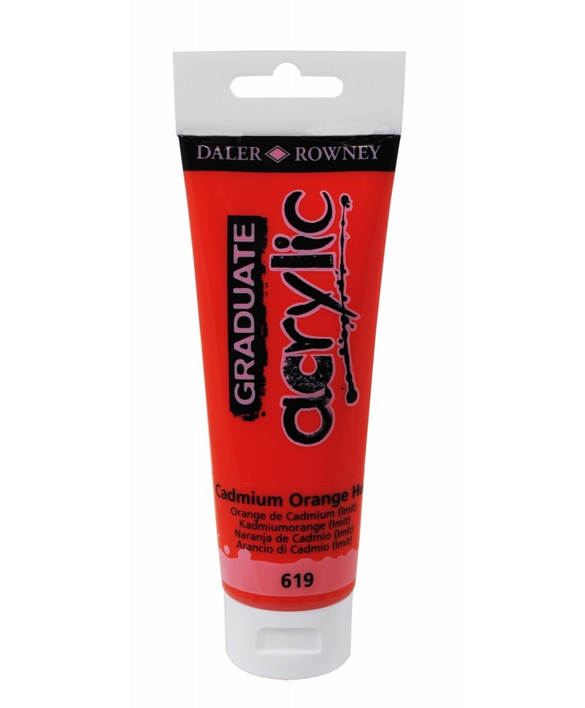 C&R: Acrílico Cadmium Orange Hue (619) 120ml Graduate Daler-Rowney C&R: Acrílico Cadmium Orange Hue (619) 120ml Graduate Daler-Rowney