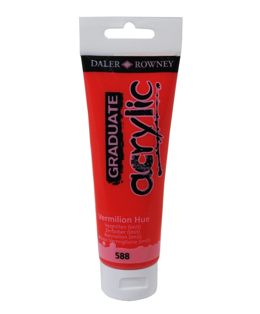 C&R: Acrílico Vermilion Hue (588) 120ml Graduate Daler-Rowney C&R: Acrílico Vermilion Hue (588) 120ml Graduate Daler-Rowney