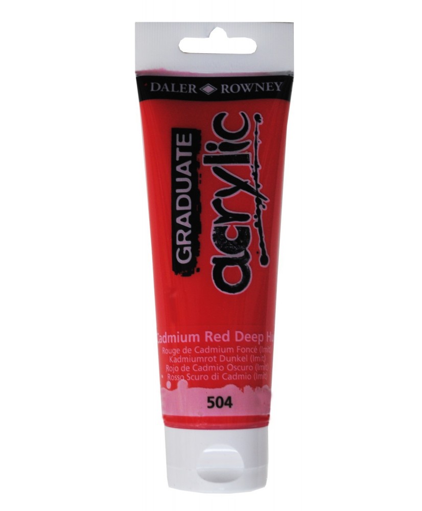 C&R: Acrílico Cadmium Red Deep Hue (504) 120ml Graduate Daler-Rowney C&R: Acrílico Cadmium Red Deep Hue (504) 120ml Graduate Daler-Rowney
