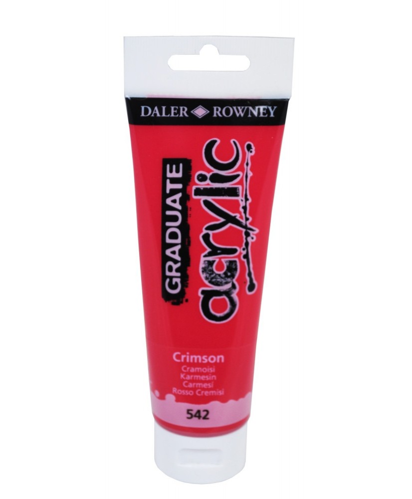 C&R: Acrílico Crimson (542) 120ml Graduate Daler-Rowney C&R: Acrílico Crimson (542) 120ml Graduate Daler-Rowney