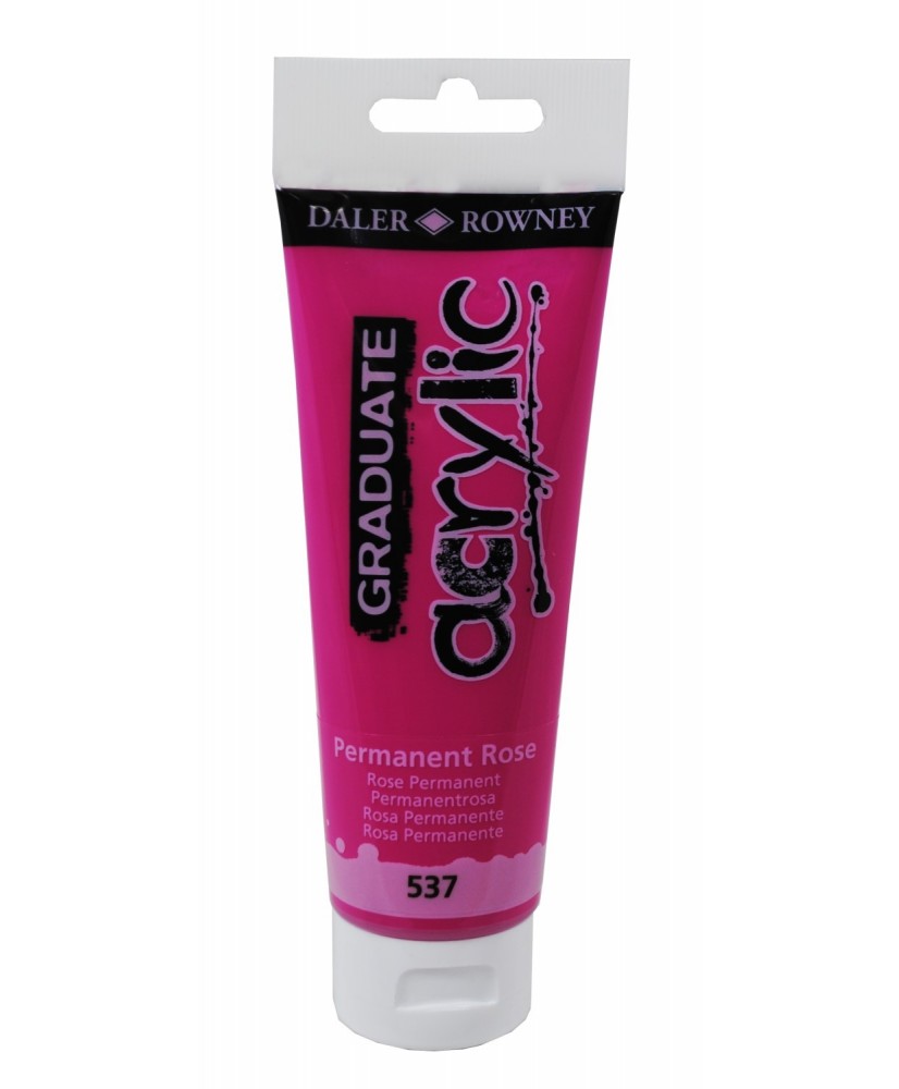 Acrílico Permanent Rose (537) 120ml Graduate Daler-Rowney Acrílico Permanent Rose (537) 120ml Graduate Daler-Rowney