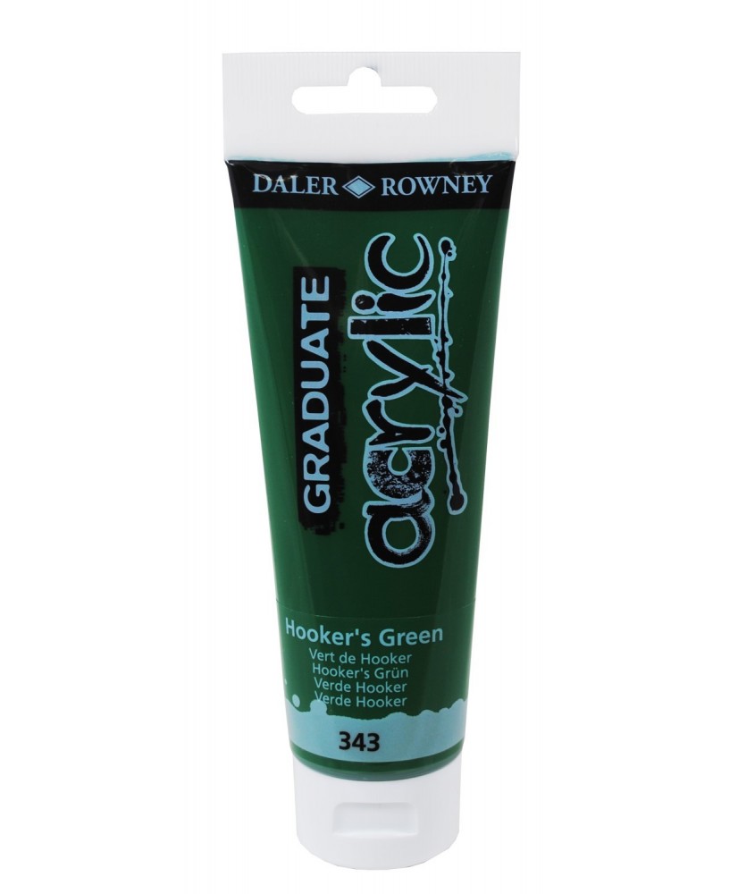 C&R: Acrílico Hooker's Green (343) 120ml Graduate Daler-Rowney C&R: Acrílico Hooker's Green (343) 120ml Graduate Daler-Rowney