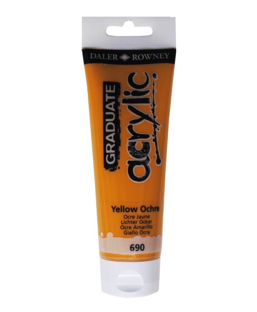 C&R: Acrílico Yellow Ochre (690) 120ml Graduate Daler-Rowney C&R: Acrílico Yellow Ochre (690) 120ml Graduate Daler-Rowney