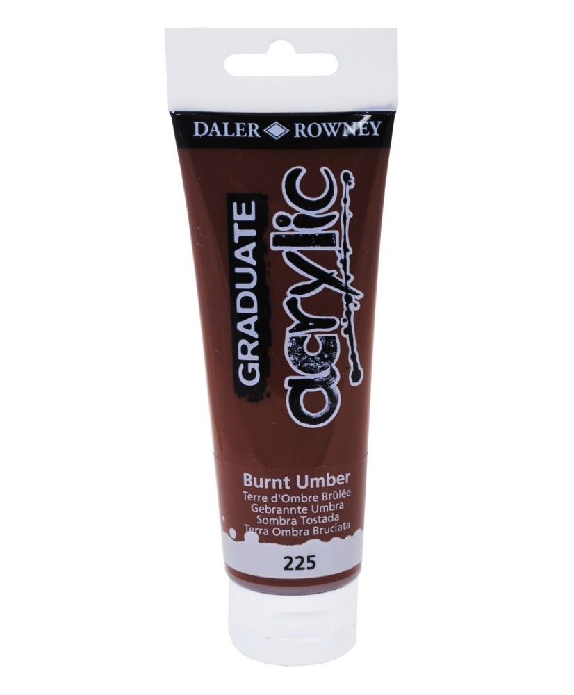 C&R: Acrílico Burnt Umber (225) 120ml Graduate Daler-Rowney C&R: Acrílico Burnt Umber (225) 120ml Graduate Daler-Rowney