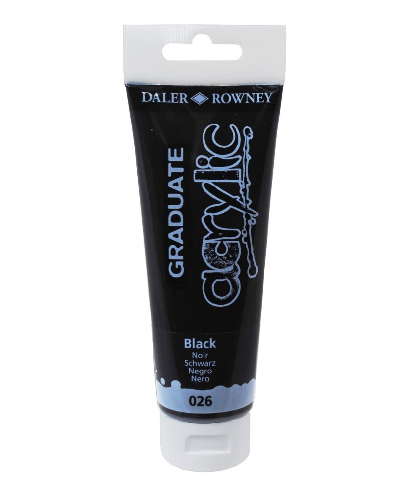 C&R: Acrílico Black (026) 120ml Graduate Daler-Rowney C&R: Acrílico Black (026) 120ml Graduate Daler-Rowney