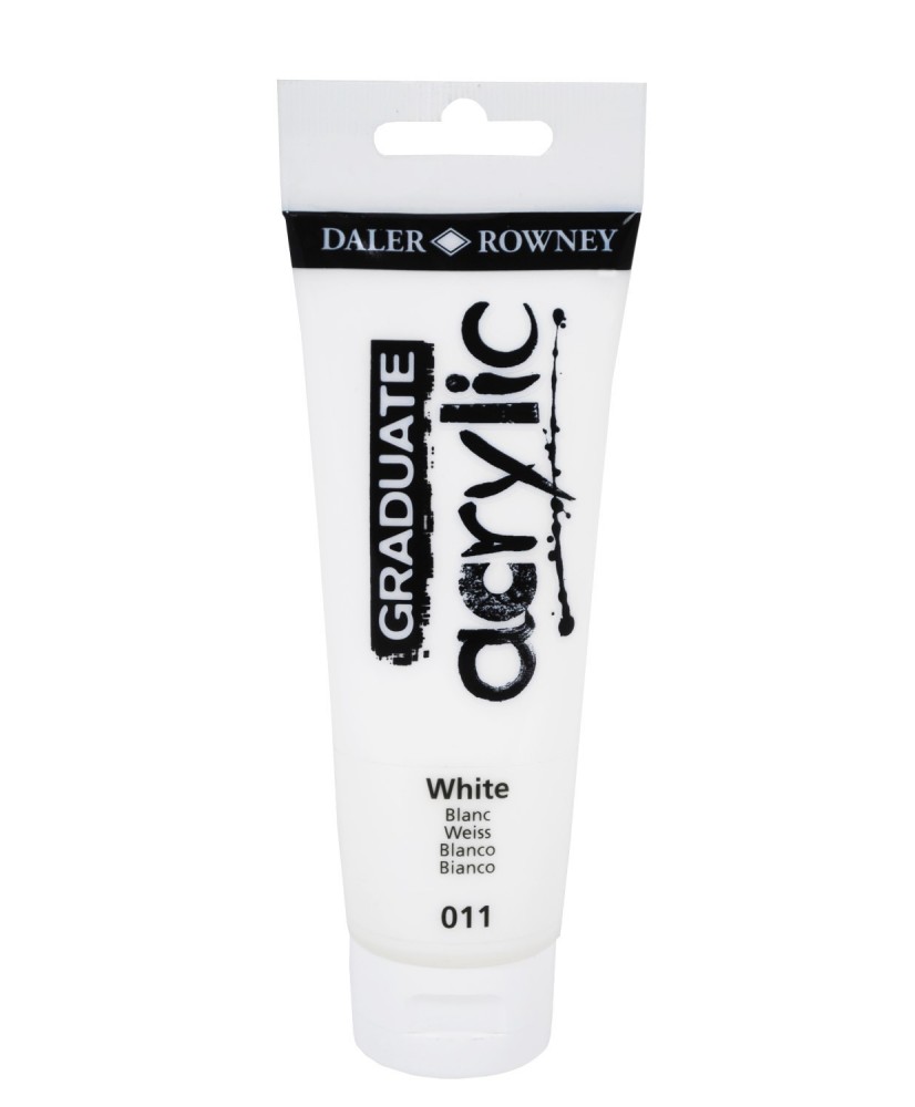 C&R: Acrílico White (011) 120ml Graduate Daler-Rowney C&R: Acrílico White (011) 120ml Graduate Daler-Rowney