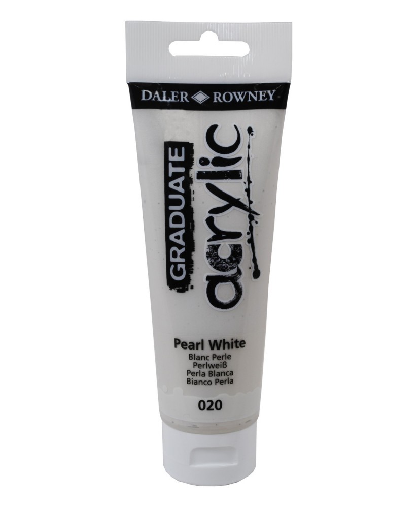 C&R: Acrílico Pearl White (020) 120ml Graduate Daler-Rowney C&R: Acrílico Pearl White (020) 120ml Graduate Daler-Rowney