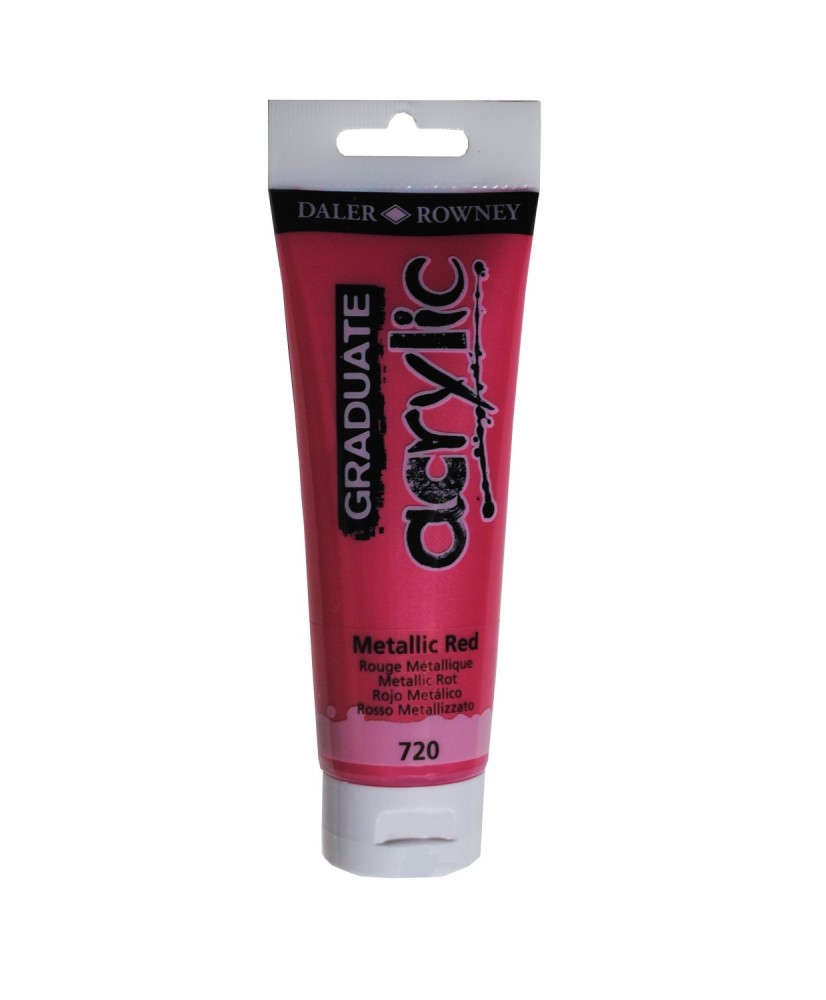 C&R: Acrílico Metallic Red (720) 120ml Graduate Daler-Rowney C&R: Acrílico Metallic Red (720) 120ml Graduate Daler-Rowney