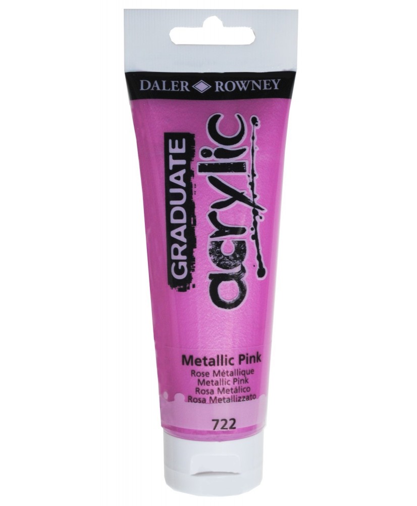 C&R: Acrílico Metallic Pink (722) 120ml Graduate Daler-Rowney C&R: Acrílico Metallic Pink (722) 120ml Graduate Daler-Rowney