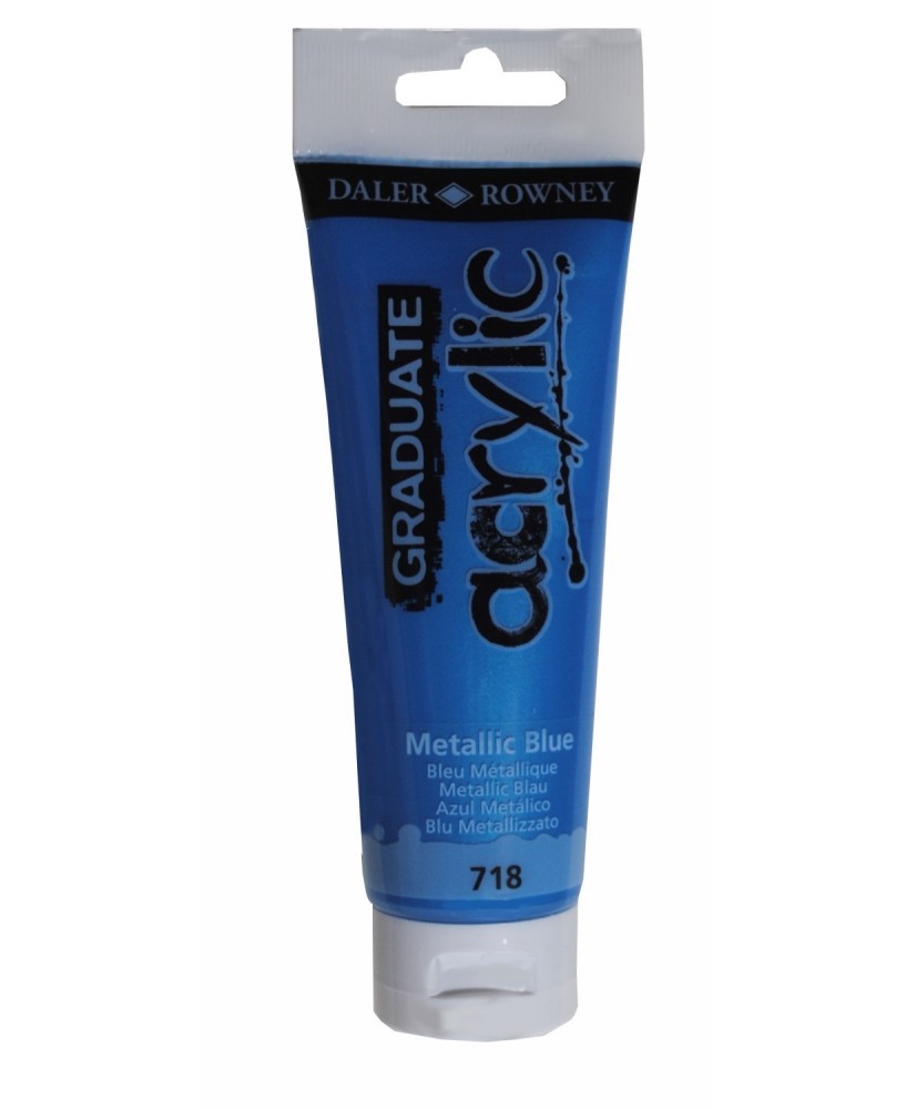 C&R: Acrílico Metallic Blue (718) 120ml Graduate Daler-Rowney C&R: Acrílico Metallic Blue (718) 120ml Graduate Daler-Rowney