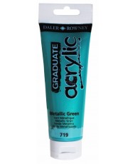 C&R: Acrílico Metallic Green (719) 120ml Graduate Daler-Rowney