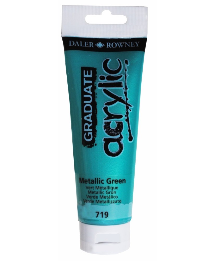 C&R: Acrílico Metallic Green (719) 120ml Graduate Daler-Rowney