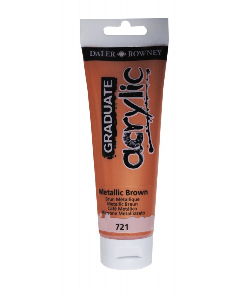 C&R: Acrílico Metallic Brown (721) 120ml Graduate Daler-Rowney C&R: Acrílico Metallic Brown (721) 120ml Graduate Daler-Rowney