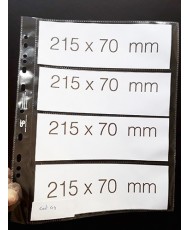 C&R: Hoja para álbum de polipropileno de 4 secciones de 70 x 120 mm