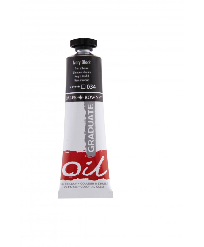 C&R: Óleo Ivory Black (034) 38ml Graduate Daler-Rowney