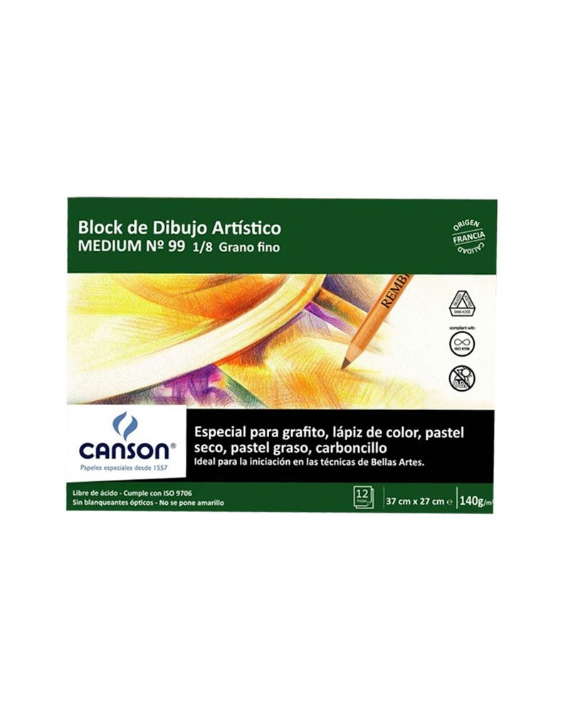C&R: Block de dibujo artístico 1/8 Canson 140gr C&R: Block de dibujo artístico 1/8 Canson 140gr