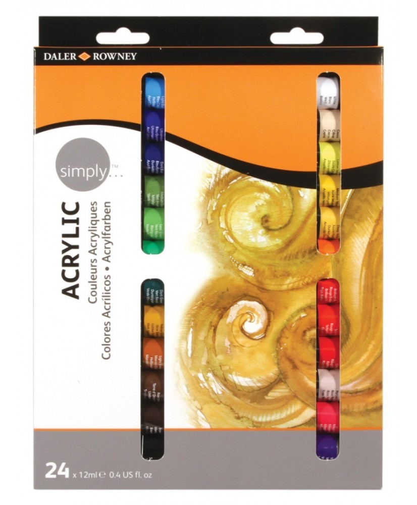 C&R: Set Simply Acrylic 24 colores Daler-Rowney C&R: Set Simply Acrylic 24 colores Daler-Rowney