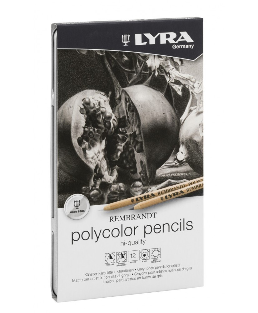 C&R: Set Polycolor gray pencils Lyra Rembrandt 12pcs C&R: Set Polycolor gray pencils Lyra Rembrandt 12pcs