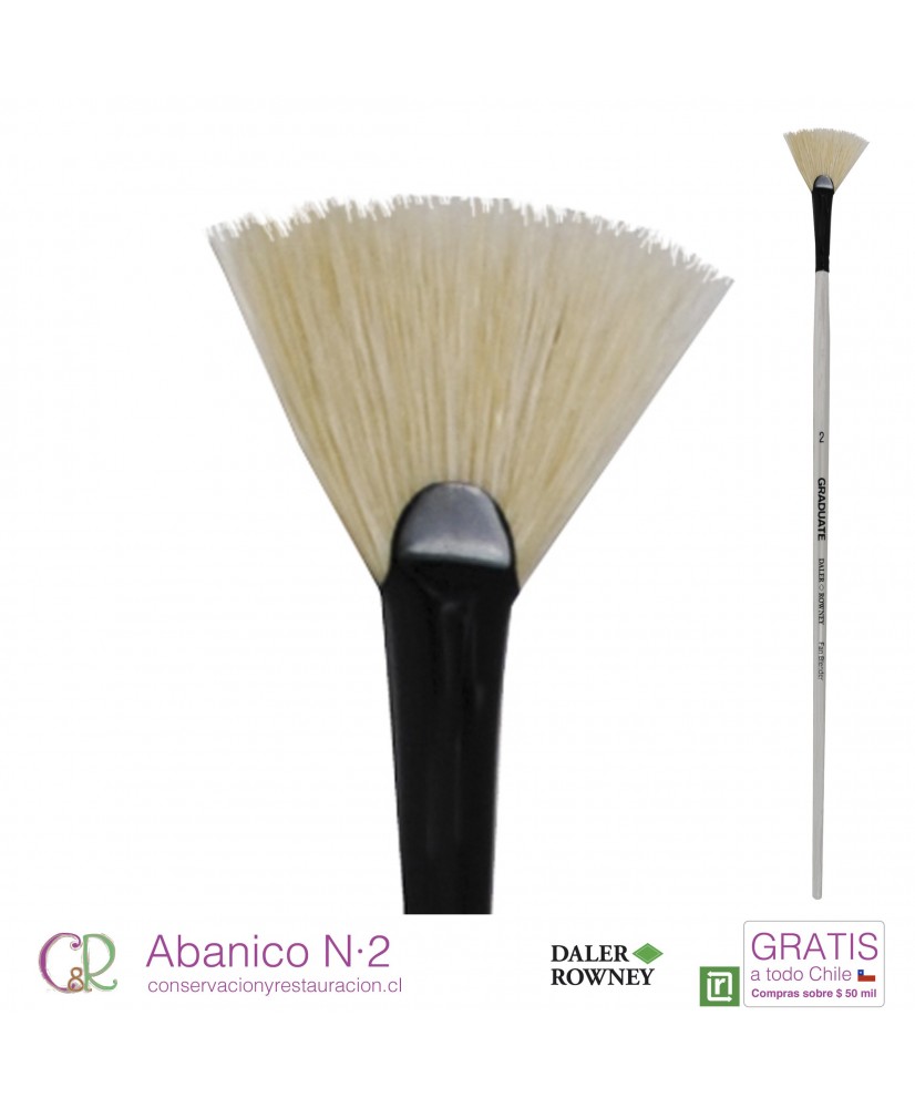 C&R: Pincel Abanico N° 2 Mango largo Graduate – DALER ROWNEY C&R: Pincel Abanico N° 2 Mango largo Graduate – DALER ROWNEY